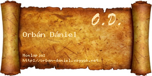Orbán Dániel névjegykártya